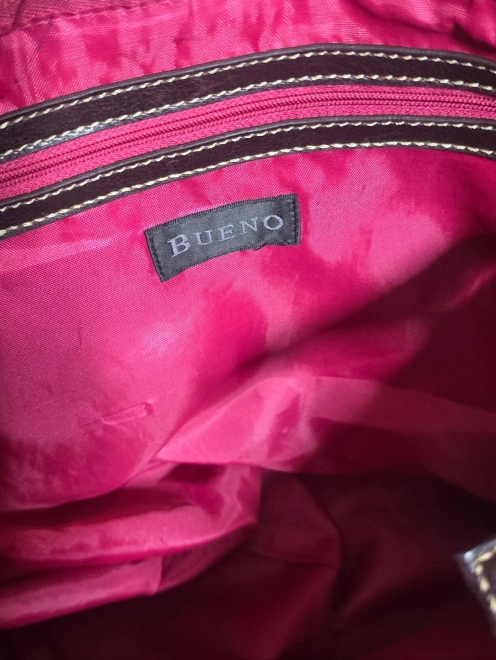 Bueno Hot Pink Hobo Bag Vegan Leather - Picture 8 of 9